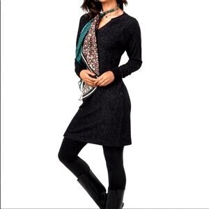 Cabi #3829 PJ Space Dye Knit Dress Casual Heather Gray Womens Size Small